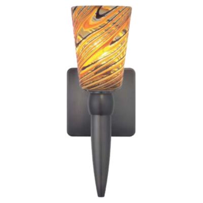 Carnevale Taupe Feather Torch Wall Sconce by Oggetti Luce