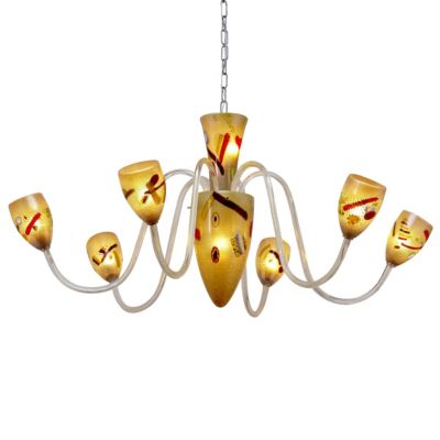 Fantasia Belle Kandinsky Gold Eclipse Chandelier by Oggetti Luce
