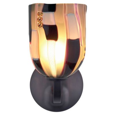 Fantasia Belle Black Ribbon Rondo Wall Sconce by Oggetti Luce