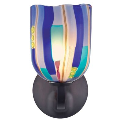Fantasia Belle Blue Ribbon Rondo Wall Sconce by Oggetti Luce