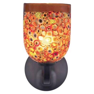 Fantasia Belle Klimt Amber Rondo Wall Sconce by Oggetti Luce