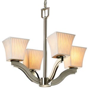 Limoges Bend Square Flared Chandelier by Justice Design Group