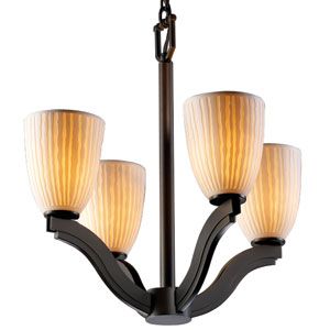 Limoges Bend Tapered Cylinder Chandelier by Justice Design Group
