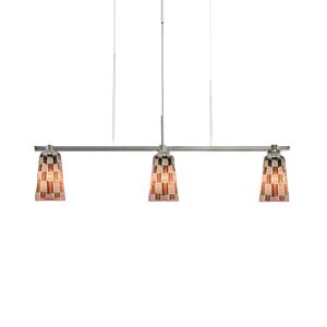 Carnevale Check Amethyst and White Linear Suspension by Oggetti Luce