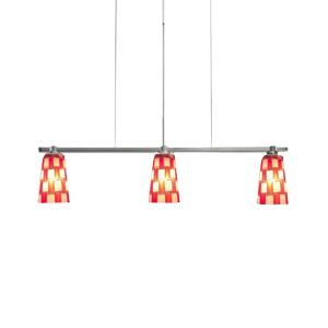 Carnevale Check Red and Creme Linear Suspension by Oggetti