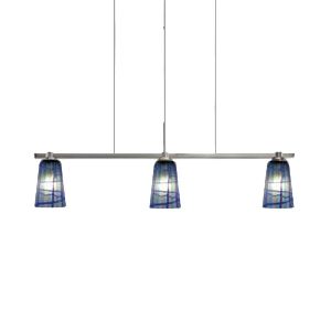 Carnevale Electric Blue Linear Suspension by Oggetti Luce