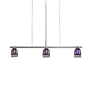 Fantasia Belle Dolphin Blue Linear Suspension by Oggetti Luce