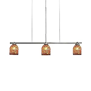 Fantasia Belle Klimt Amber Linear Suspension by Oggetti Luce