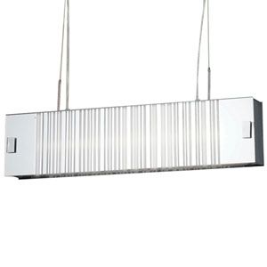 Biloxy 1 Light Frosted Glass Stripes Pendant by Eurofase