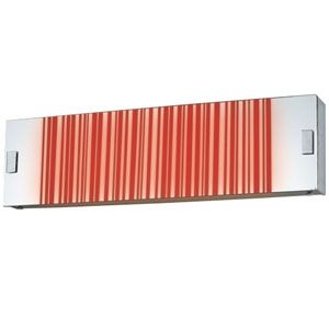Biloxy 1 Light Red Frosted Glass Stripes Sconce by Eurofase
