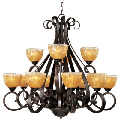 Barcelona 12 Light 2 Tier Chandelier by Maxim Lighting