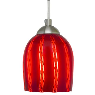 Bimbi Red Reticello Pendant by Oggetti Luce