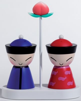 Mr. & Mrs. Chin Salt and Pepper Shaker Set by Alessi