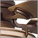 Mahogany with Wood Blades and Stone Glass