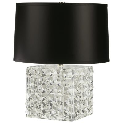 Cube Faceted Crystal Table Lamp by Robert Abbey
