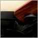 Distressed Black with Satin-Etched Cased Opal and Cherry-Walnut