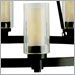 Olde Bronze and Clear Glass with Umber Etched Cylinders