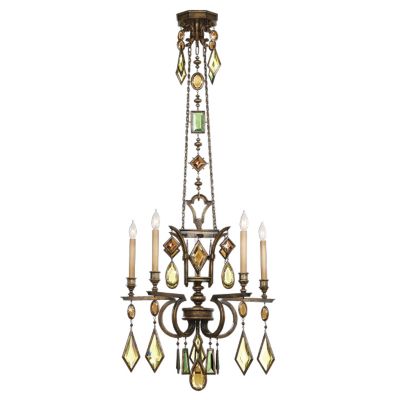 Encased Gems 5 Light Chandelier by Fine Art Lamps