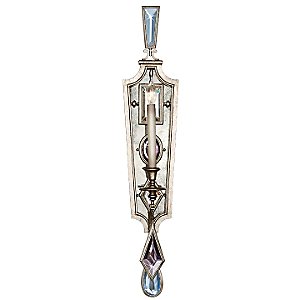 Encased Gems 1 Light Wall Sconce with Backplate by Fine Art Lamps