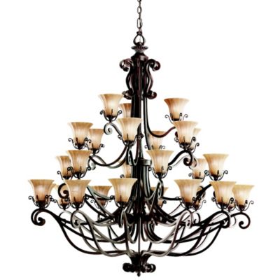 Cottage Grove Grande Four Tier Chandelier by Kichler