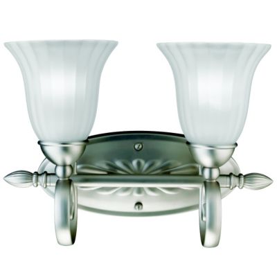 Brushed Nickel with Distressed Etched Glass