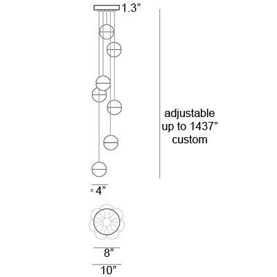 Small Kitchen Designs  Columns on Bocci 14 Series Seven Pendant Chandelier At Lumens Com