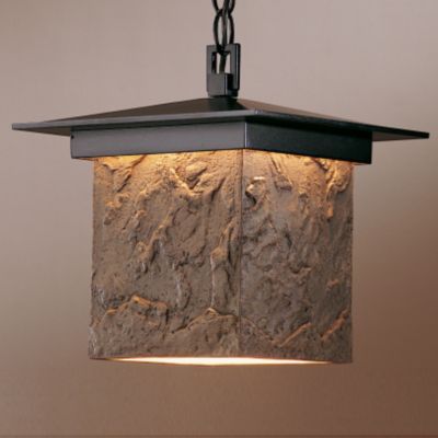 Lightfall Outdoor Square Pendant by Hubbardton Forge