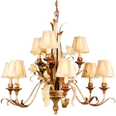 Tivoli Two-Tier 9 Light Chandelier by Corbett Lighting