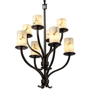 LumenAria Sonoma Two-Tier Cylinder Chandelier by Justice Design