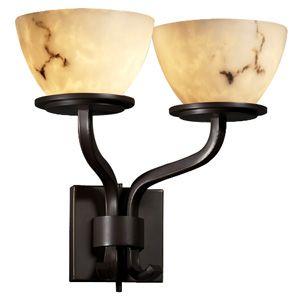 LumenAria Sonoma Double Bowl Wall Sconce by Justice Design