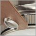 Pewter and Natural Walnut with Etched Marble Glass