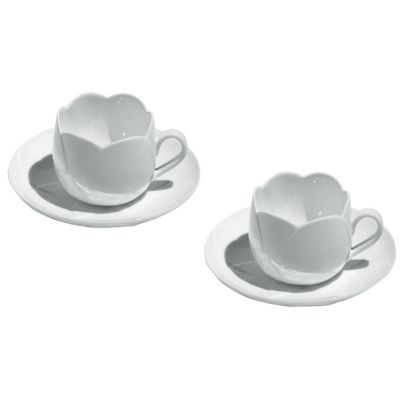 Tulip Teacups with Saucers by Alessi