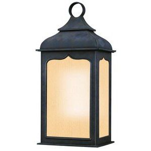 Henry Street Outdoor Flush Wall Sconce w/ Frosted Seeded by Troy Lighting