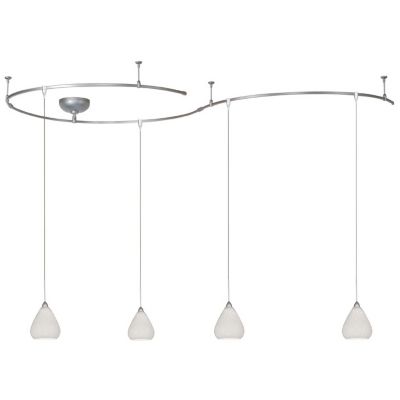 White Frit Pendant Monorail Kit by WAC Lighting