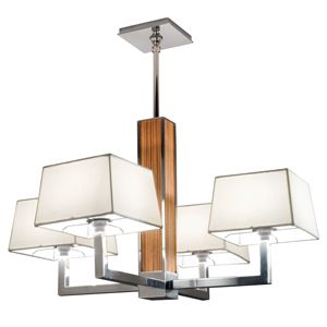 Wilshire Center Wood Column Chandelier by Stonegate Designs