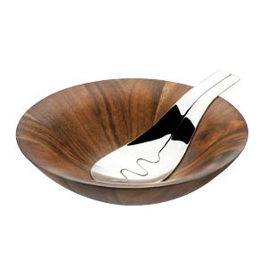 Ensalada Wood Bowl with Serving Tool by Umbra