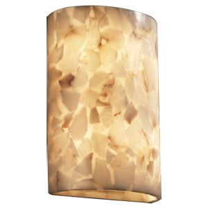 Alabaster Rocks! Large Cylinder Wall Sconce by Justice Design