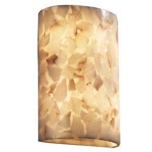 Alabaster Rocks! Really Big Cylinder Wall Sconce by Justice Design