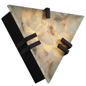 Alabaster Rocks! Clips Triangle Wall Sconce by Justice Design