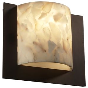 Alabaster Rocks! Framed Square Wall Sconce by Justice Design