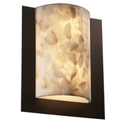 Alabaster Rocks! Framed Rectangle Wall Sconce by Justice Design
