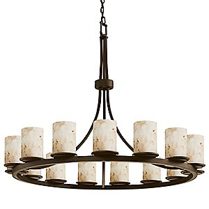 Alabaster Rocks Ring Chandelier by Justice Design