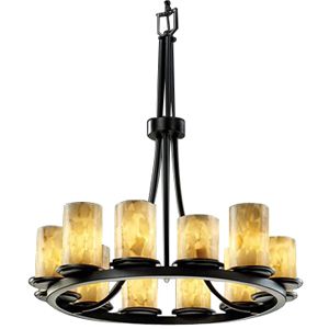 Alabaster Rocks! Dakota 12-Light Ring Chandelier by Justice Design