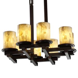 Alabaster Rocks! Dakota Square Zig Zag Chandelier by Justice Design