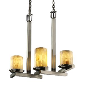 Alabaster Rocks! Dakota Zig Zag Chandelier by Justice Design