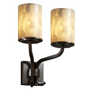 Alabaster Rocks! Sonoma Double Wall Sconce by Justice Design
