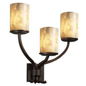 Alabaster Rocks! Sonoma 3 Light Wall Sconce by Justice Design