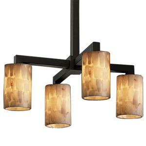 Alabaster Rocks! Modular Downlight Chandelier by Justice Design