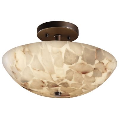 Alabaster Rocks! Semi-Flushmount by Justice Design