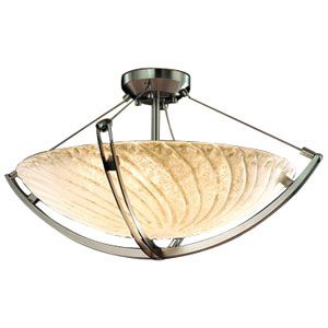 Veneto Luce Semi-Flush Bowl with Crossbar by Justice Design